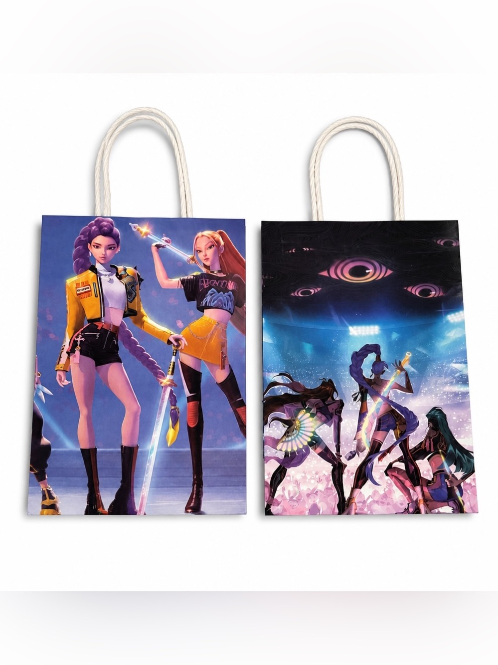 New BUNDLE 12 K-Pop Demon Hunters Birthday Party Gift Bags Supplies Goody Bags